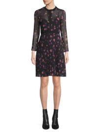 MAJE - PRINTED PLEATED DRESS at Saks Fifth Avenue